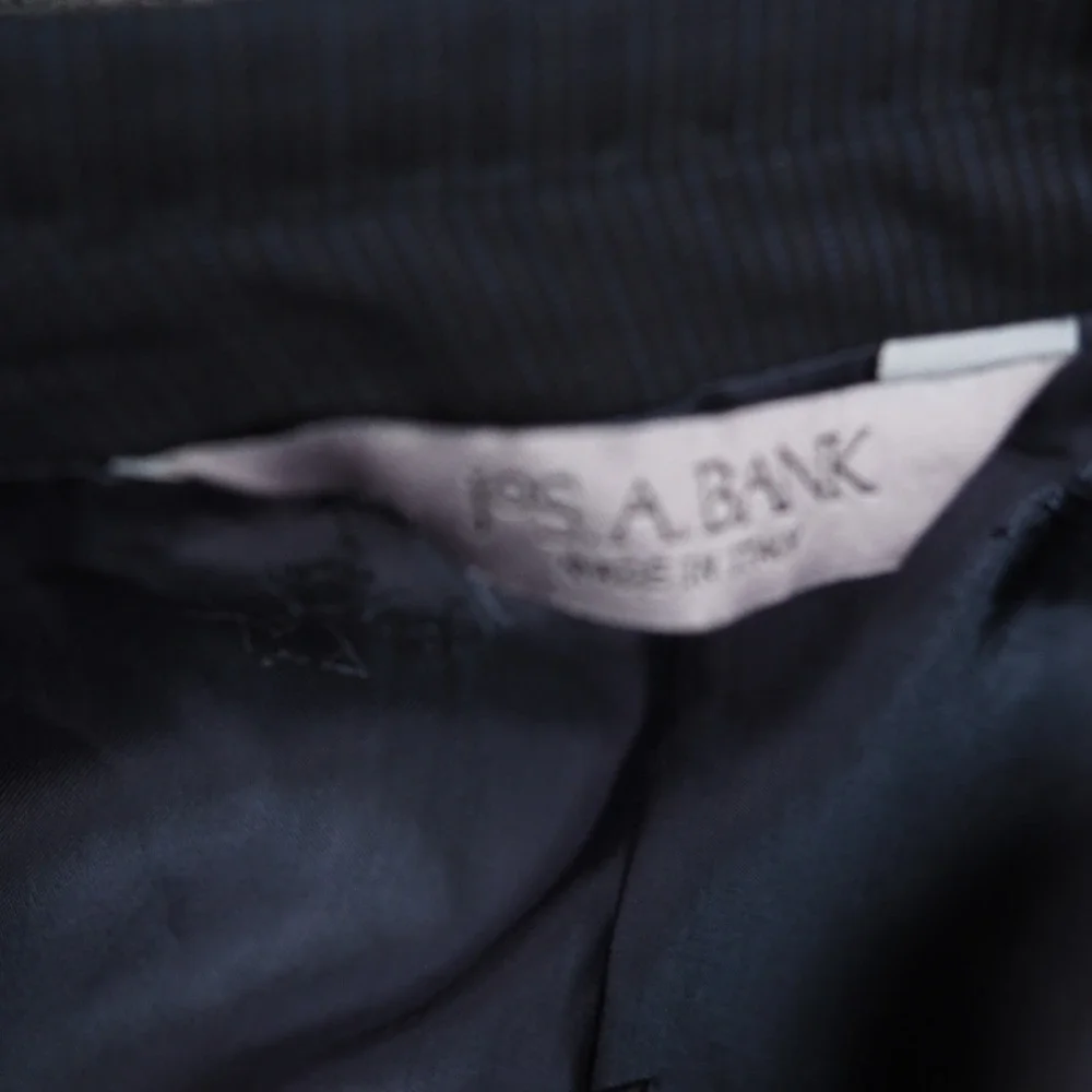 Jos A Bank Blazer Mens 38R Navy Signature Platinum Wool Italy Business Classic